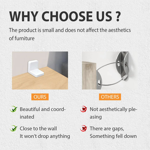 Built To Handle Serious Weight White L Shaped Angle Iron Brackets 4 Pack Heavy Duty Stainless Steel Shelf Mounting Kit For Cabinets Furniture Support No Sweat Install Rock Solid Gear comparison image showing our product versus others.