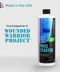 Bottle of Pool Opening Starter Kit With Enzyme For Above Ground And Inground Pools, 32oz Treats Up To 30,000 Gallons, USA made