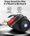 3.5mm To RCA Splitter Cable Y Adapter, Gold Plated Stereo Audio Cable For Tablets, Phones, DACs, Turntables To Home Speakers Or Soundbars, 2 Pack, Crystal Clear Sound, Durable And Universal Fit, 8-inch cable with red and white RCA plugs