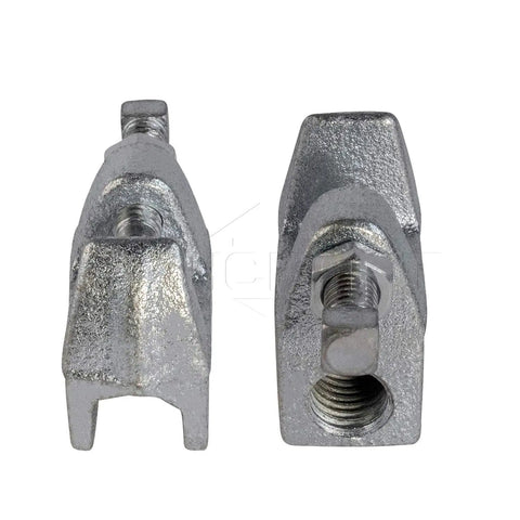 Electro galvanized steel Junior Heavy Duty Workhorse Beam Clamp Wall And Ceiling Mount for piping support, front and side view