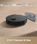 D20 Plus Robot Vacuum And Mop With 13000 Pa Suction Self Emptying 5L Dust Bag DuoBrush for Pet Hair shown on hard floor