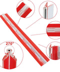 Slick Clear Acrylic Continuous Piano Hinge Two Pack Hella Durable Self Adhesive Peel And Stick Transparent Hinges For Cabinetry And Hardware Projects That Lock In Place Forever, showcasing 270° turning capability and detailed design.