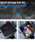 Nissan Frontier Center Console Organizer Tray Perfect Fit For 2022 2023 2024 2025 2026 Frontier S SV Pro X Pro 4X SL Armrest Box Storage Organizer Car Accessory installed in vehicle