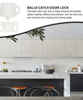 10 Sets Plastic Ball Catch Door Locks For Furniture, Ball Catch Latches For Screen Doors, wardrobes in white kitchen