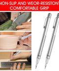 Built Like A Tank Tungsten Carbide Scriber Set With Extra Replacement Tips Heavy Duty Engraving Pen in use on various materials.
