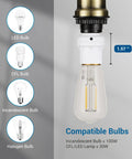 Automatic Dusk To Dawn Light Socket With Sensor, E26 E27 Lamp Socket For Fixtures, Compatible Bulbs Display