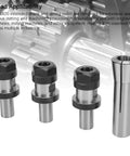 Heavy Duty Collet Chuck Set With 3/4 In Spring Collet and Sturdy Alloy Steel Build Perfect For Carving Milling Engraving Machines To Crush Any Job Smoothly - four collet types with alloy steel build