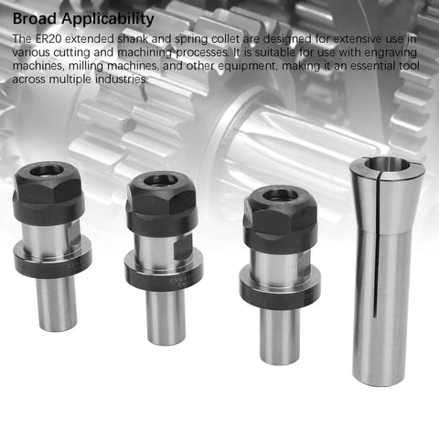 Heavy Duty Collet Chuck Set With 3/4 In Spring Collet and Sturdy Alloy Steel Build Perfect For Carving Milling Engraving Machines To Crush Any Job Smoothly - four collet types with alloy steel build