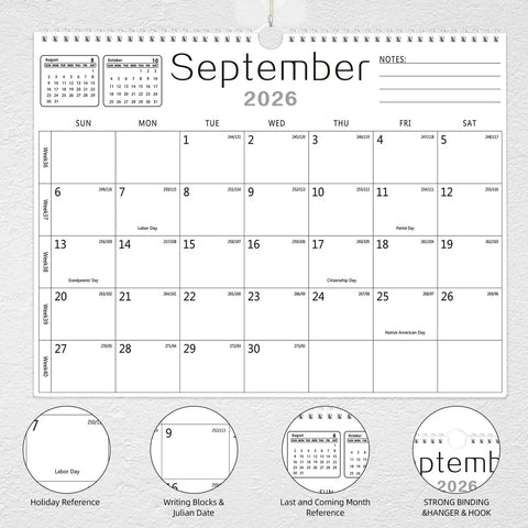 Top Shelf Eighteen Month Wall Calendar Rolling July 2026 Through December 2027 With Easy Peel Stick Mount And Roomy 14 By 11 Grid For No Fuss Project Tracking And No Sweat Family Scheduling Without Mid Year Hassles