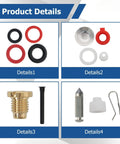 Detailed view of Two Pack Carburetor Repair Kit With Float, Needle And Seat, Gaskets And O Rings For V4 85-140HP Outboard Motors