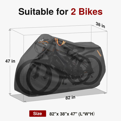 Two Bike Rack Cover For Car Hitch Waterproof 600D Outdoor Bike Cover For Transport On Rear Rack Fits Up To Two Bicycles image