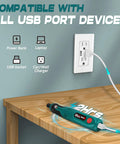 Cordless Rotary Tool Kit With 3.7V USB Charging And 55 Piece Accessory Set compatible with USB port devices