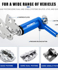 Quad Caliper Piston Compressor Tool Heavy Duty Pneumatic Brake Caliper Press For Easy Single Dual And Quad Pistons.