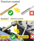 Handheld Electric Chainsaw Sharpener Kit With 6 Titanium Coated Diamond Bits For On The Bar Sharpening, No Chain Removal Needed