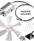Top Tier 6 Inch Rv Vent Fan 130 Cfm Direct Swap For Ventline BVD0218-00 Camper Roof Exhaust parts including motor and fan.