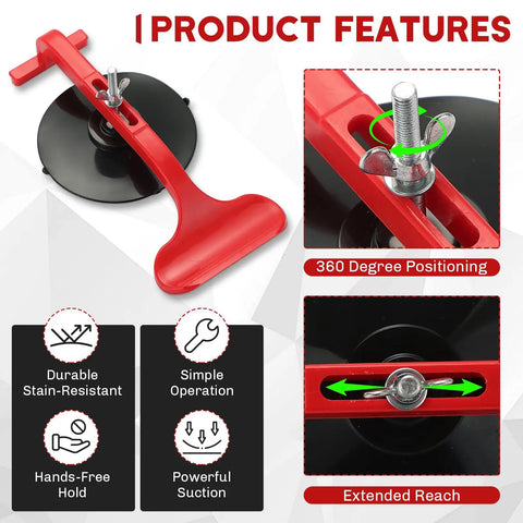 6 Pack Suction Cup Clamp Set For Convertible Tops And Windshields Car Glass Repair Kit with durable ABS clamps and 360-degree grip.