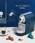 Nespresso Compatible Single Serve Espresso Machine One Touch Quick Brew Coffee Maker Compact 27oz Removable Tank with espresso and chocolate.