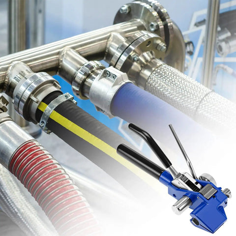 Stainless Steel Banding Tool Tensioner Pro Grade for tightening straps on pipes using cable tie gun for fastening banding