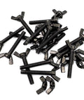 15 Sets 1/4-20 Wing Head Screws Bolts And Wing Nuts Kit With Butterfly Screws, black zinc assortment scattered
