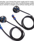 Beefed Up 12 To 16V Underwater Thruster U2 Set With Brushless Motor For Fishing Boats And ROVs, Total Thrust 7.5 Lbs, Can Push 220.5 Lbs