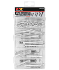 74-Piece Universal Clevis Pin Set for Mechanics and DIYers, W5359 Compatible Assortment Kit in plastic case.