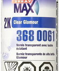 Spray Max 2K Clear Glamour high-gloss clearcoat aerosol can, front view.
