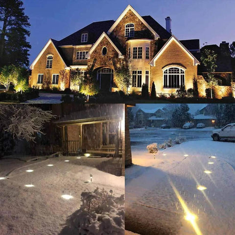 Low Voltage In-Ground Landscape Lights 1W LED Set, 12V-24V Outdoor Dope Accent Lighting For Pavers, Decks, Steps, And Gardens, IP67 Waterproof Warm White, 6 Pack