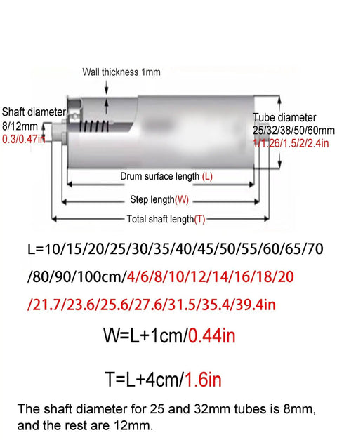 Heavy Duty 4 Pack Stainless Steel Roller Set For Smooth Conveyor Idlers And Belt Return Systems Built For Assembly Lines With Silent Glide That Runs All Day Without Breaking A Sweat dimensions and specifications diagram for industrial use.