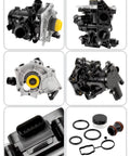Auxiliary Electric Coolant Pump Assembly With Gaskets For Audi Q7 Q3 A3 A4 A5 A6 Passat Beetle Golf Quattro 2.0L Gas set with detailed parts.