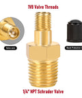 Top Shelf 4 Pack 1/4 Inch NPT Male Thread Brass Tank Valve With Standard Valve Core And Sealing Caps For Air Compressor Inflation Vessel Filling Solid Brass build with valve core and cap.