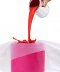 250 Mesh Paint Nylon Filter Sheet Pro Grade 39 By 39 Inches, 60 Micron Fine Screen filtering red paint into container