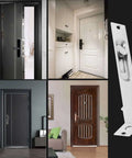 6 Inch Flush Bolt For Double French Doors And Patio Wood Doors Built Tough Heavy Duty Stainless Steel Concealed Sliding Door Latch In Brushed Chrome Finish Pack Of 2 With Mounting Screws Included shown installed on various doors.