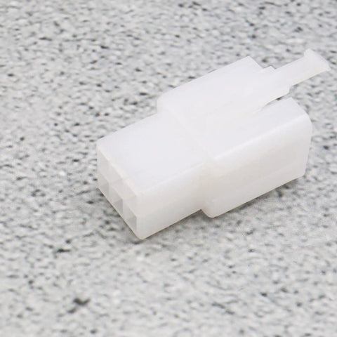 Close-up of a white plastic connector from E-Bike Hub Motor Nuts And Safety Washers Set For 750W To 1500W Motors With 14mm Shaft