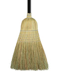 Built Like A Tank For Heavy Duty Warehouse Broom Featuring Yucca Corn Fiber Bristles Bound By Thick Metal Bands for cleaning.