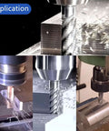 AYCHOLIZ 1/4 in solid carbide roughing end mill set, 4‑flute square end mills with AlTiN coating for alloy and hardened steels