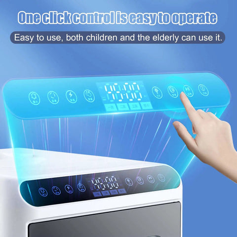 Portable Countertop Dishwasher With Four Wash Cycles And Hot Air Dry, Compact Kitchen workhorse control panel with easy touch buttons.
