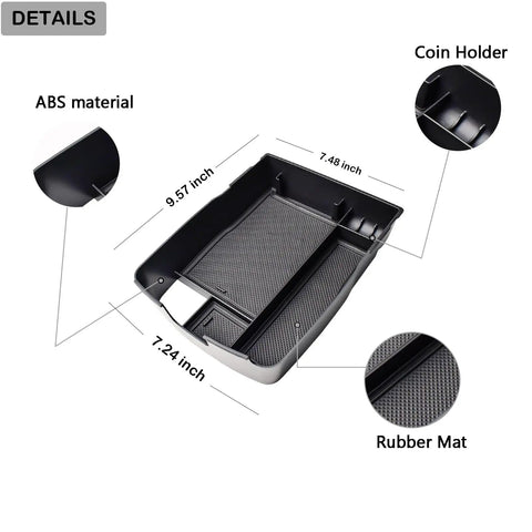 All In One Center Console Organizer For Kia Telluride 2020 To 2026 Keeps Your Ride Tidy Premium Interior Accessory with Coin Holder and Rubber Mat