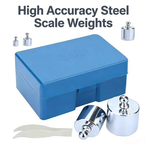 Pro Grade Precision Steel Scale Calibration Weight Kit M2 Class 205 Gram For Jewelry Scales Labs And Education Calibrations