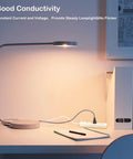 Desk lamp plugged in with Heavy Duty Six Point Six Foot Two Prong AC Power Cord Seven Amps 125 Volts 18 AWG Replacement Cable