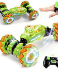 Gesture Sensing RC Stunt Car with Remote and Hand Control, 360 Degree Spin 4WD Off Road Toy For Kids with lights and music
