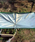 Rain Catcher Kit For Garden And Lawn Water Harvesting Cloth With Hose, outdoor system, green polyester, silver interior
