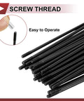 20 Pack 12G Bicycle Spokes 216mm Length Carbon Steel Black For Wheel Building And Repair with screw thread detail