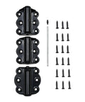 Tough As Nails Black Self Closing Screen Door Hinge Set 2-3/4 includes three spring steel hinges and adjustment screws.