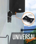 90 To 30 Degree Tilt And Rotation Adjustable Dual Universal Wall Mount Speaker Bracket with solid steel safety pin, installed