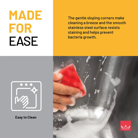 Hand cleaning Creemore 25-Inch Left-Right By 22-Inch Front-To-Back Drop-In Single Bowl Stainless Steel Kitchen Sink With EZ Torque.