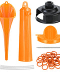All In One Harley-Davidson Oil Change Kit With Filter Cap Wrench Fill Tools And Thirty O Rings Industrial Grade Heavy Duty Oil Filter Wrench And Fluorine Rubber O Rings For Long Lasting Heat Fuel And Chemical Resistance includes funnels and wrenches