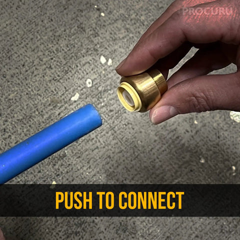 10 Pack Half Inch Push To Connect Brass Plumbing End Cap Fitting For Copper PEX CPVC PE-RT Pipes No Tools Needed Quick Install