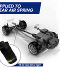 Two rear air spring suspension units for Mercedes-Benz SUVs; close-up view of the air spring cylinder.