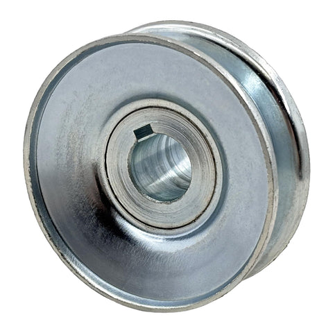 Five Eighth Inch Bore V Belt Pulley Workhorse With Two And A Half Inch Outer Diameter One Groove Carbon Steel Motor Pulley For A 4L And 3L V Belts Zinc Plated For Durability