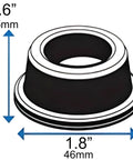 Wall Shield Door Bumpers Set Of Four, Clear Self Adhesive Rubber Cushions dimensions diagram; 46mm by 15mm